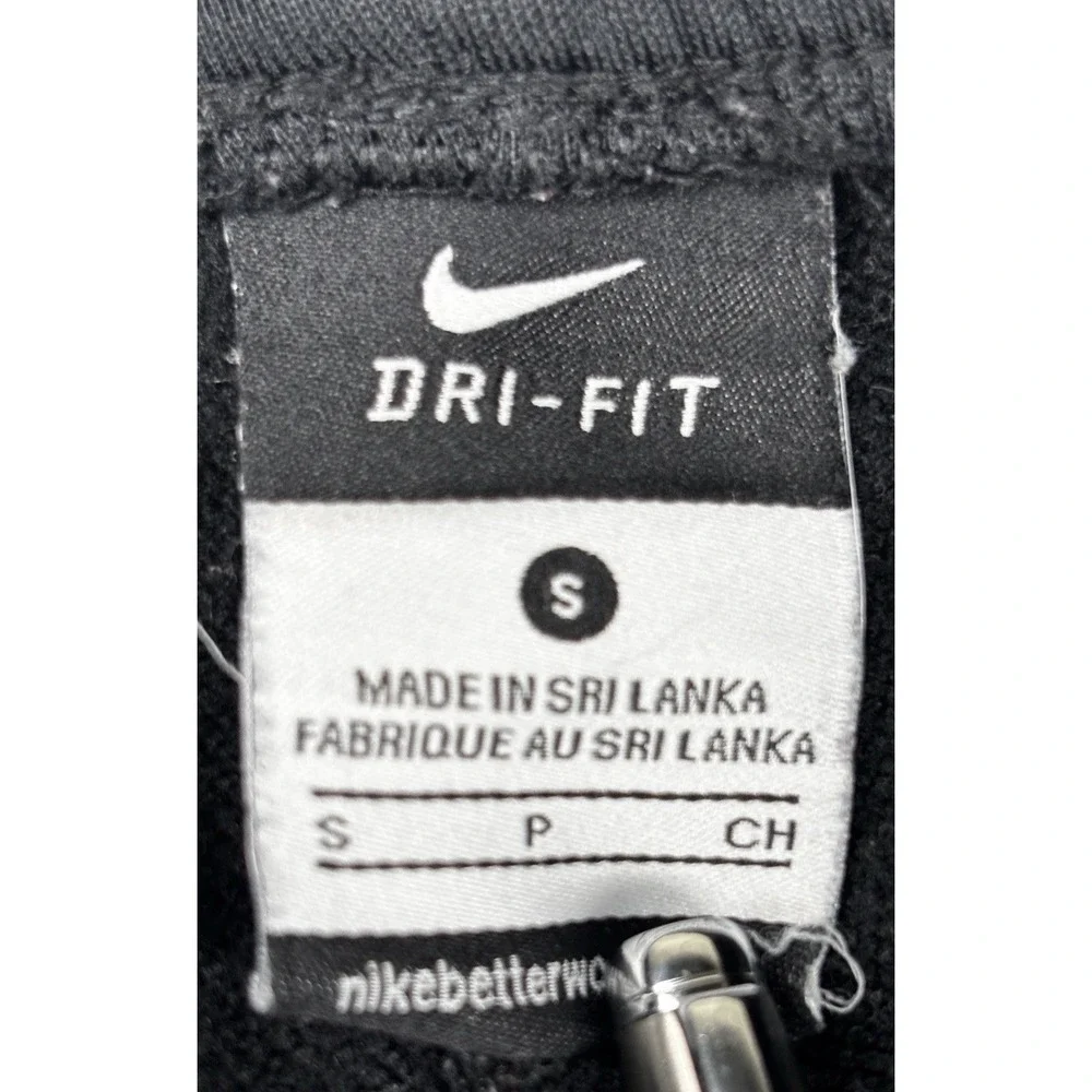 Nike Youth Small Dri-FIT Track Pants Black Athletic Zip‎ Ankle